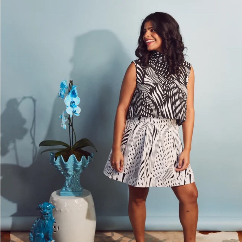 Flat Front Everyday MINI Skirt - Abstract
